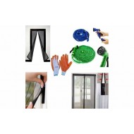 Furtun extensibil + Pistol + Manusi gradina + Perdea magnetica anti-insecte