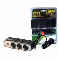 Priza auto tripla cu USB