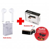 Casti Wireless+Modulator Bluetooth+Ochelari pentru condus