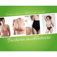 Sutien silicon+Chilot modelator cu talie inalta+bustiera modelatoare