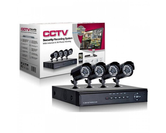 Sistem DVR cu 4 camere de supraveghere pentru interior sau exterior