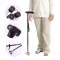 Baston telescopic de sprijin pliabil cu lanterna